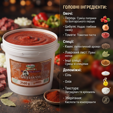 Соус Univer Gulyaskrem csemege Гуляш-крем відро 2,5 кг