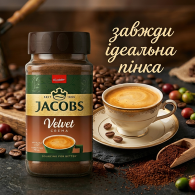 Набір Кава розчинна Jacobs Velvet Crema 200 г х 6 шт