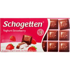 Шоколад Schogetten молочний з полуничним йогуртом 100 г