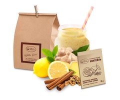 Набір Вітамінно-білковий коктейль зі смаком лимона, імбиря, кориці King`s Organic 20 г х 10 шт
