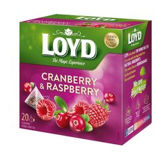 Набір Чай фруктовий LOYD журавлина-малина 40г х 10 шт