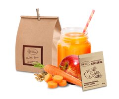 Набір Вітамінно-білковий коктейль зі смаком моркви та яблука King`s Organic 20 г х 10 шт