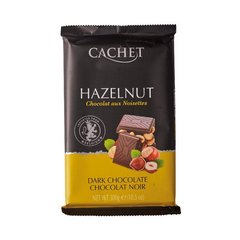 Шоколад Cachet чорний з лісовим горіхом 300 г