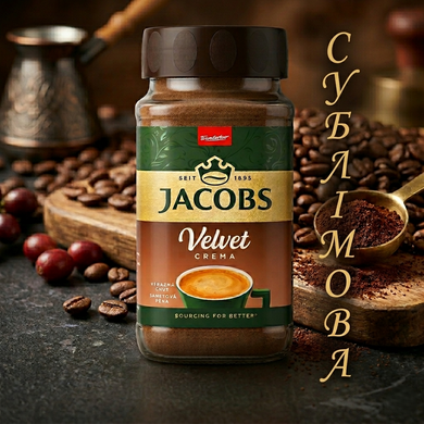 Кава розчинна Jacobs Velvet Crema сублімована 200 г