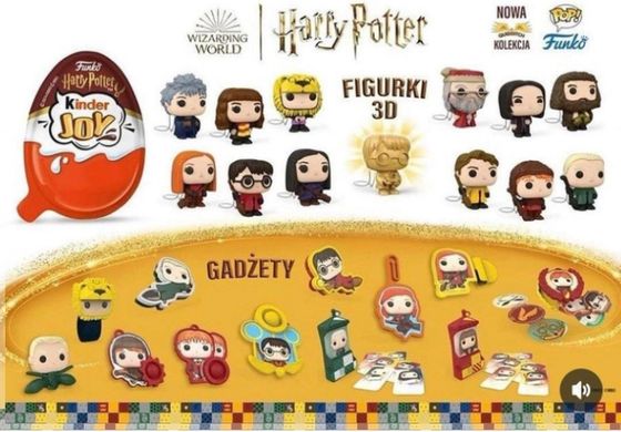 Упаковка Яйце Kinder Joy з іграшкою Harry Potter Quidditch 72 шт