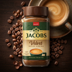 Кава розчинна Jacobs Velvet Gold Crema сублімована 180 г