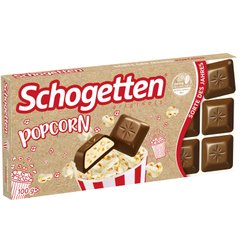 Шоколад Schogetten Popcorn молочний 100 г