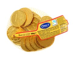 Шоколадні золоті монети Only 100 г